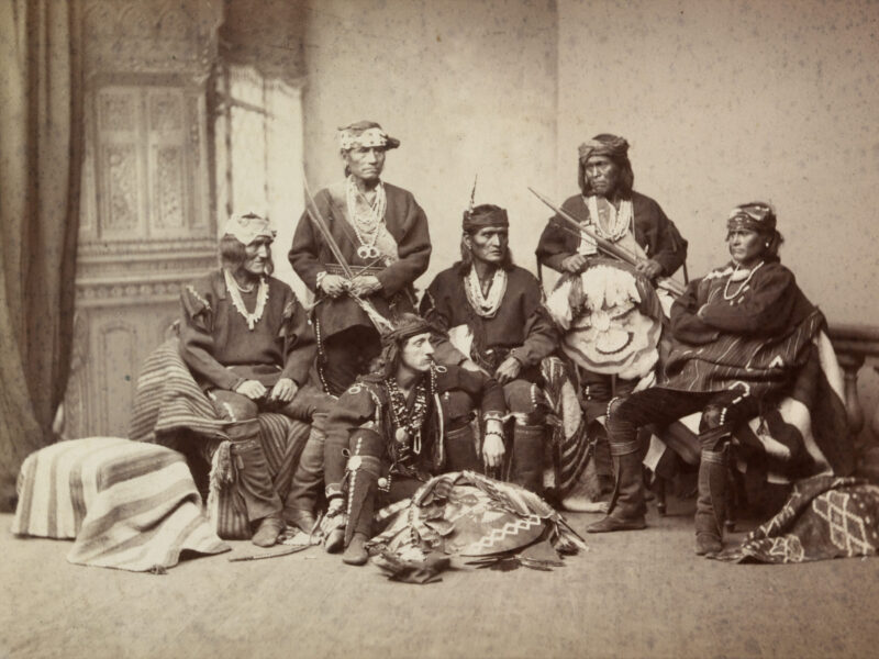 Frank Cushing with Zuni priests