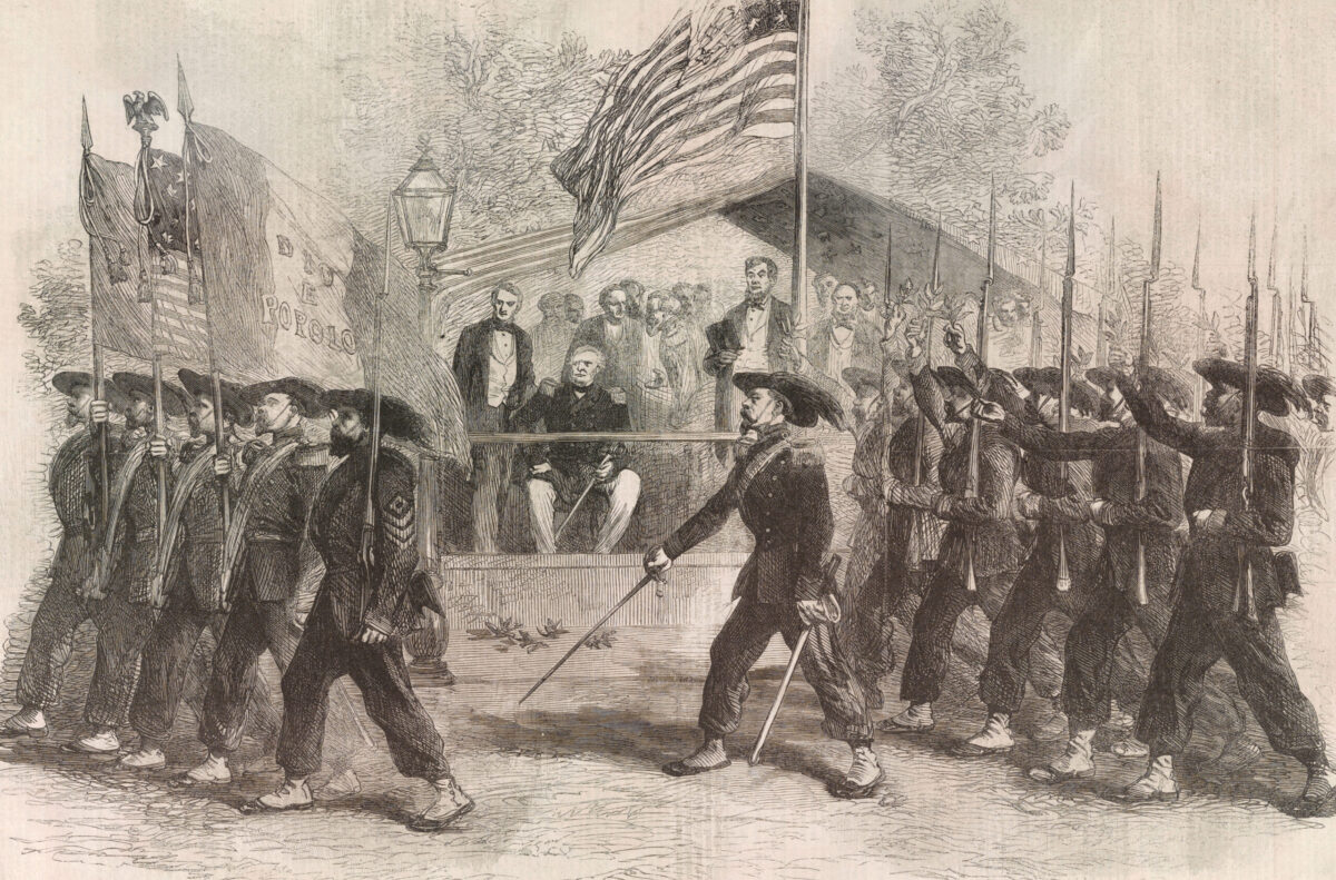 Lincoln reviews Garibaldi Guard