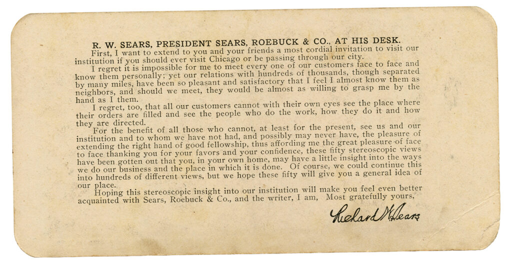 Stereographic view of caption on back of card.