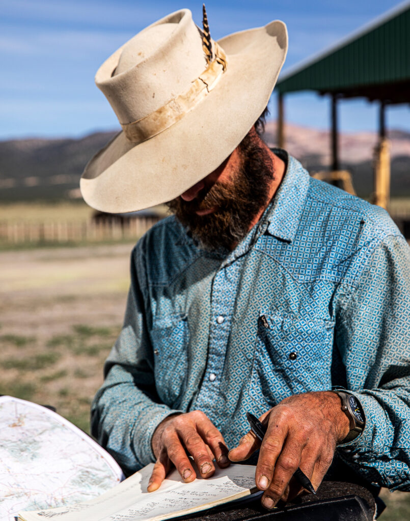 Grant navigating via map