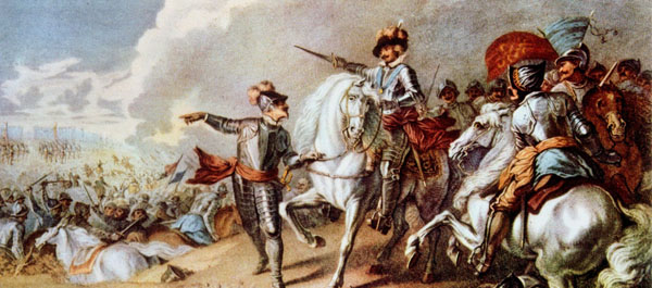 Sir Thomas Fairfax leads the Parliamentarian New Model Army against the Royalist forces of Charles I at the Battle of Naseby (Photos.com).