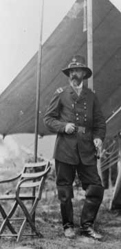 Gen. George Meade at his headquarters, June 1865. Library of Congress.