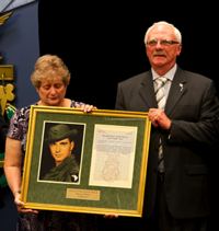 Rose Mary Sabo-Brown and George Sabo accepted the Medal of Honor citation in a White House ceremony on May 16, 2012.